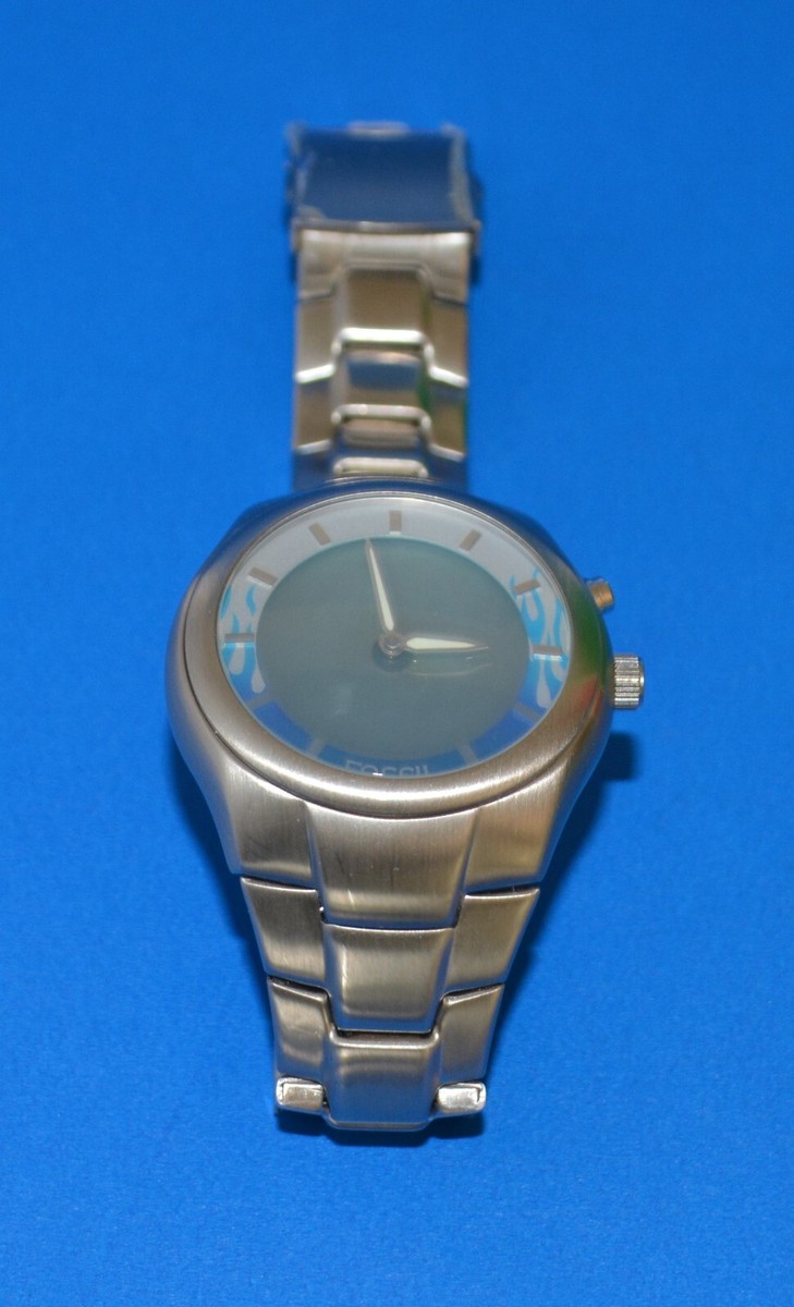 【純正】箱付Fossil big tic blue flame watch Blue Flame Fossil Big Tic Watch - Price, Reviews, and More