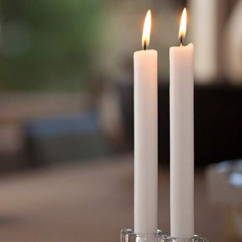 Candele Affusolate Per Cena - 20 Pezzi, Bianche, Non Profumate, Durata 6 Ore - Foto 3