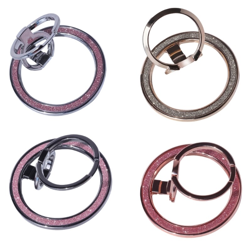 Magnetic Phone Ring Holder Stand with Secure Grip for Hands-Free Viewing  