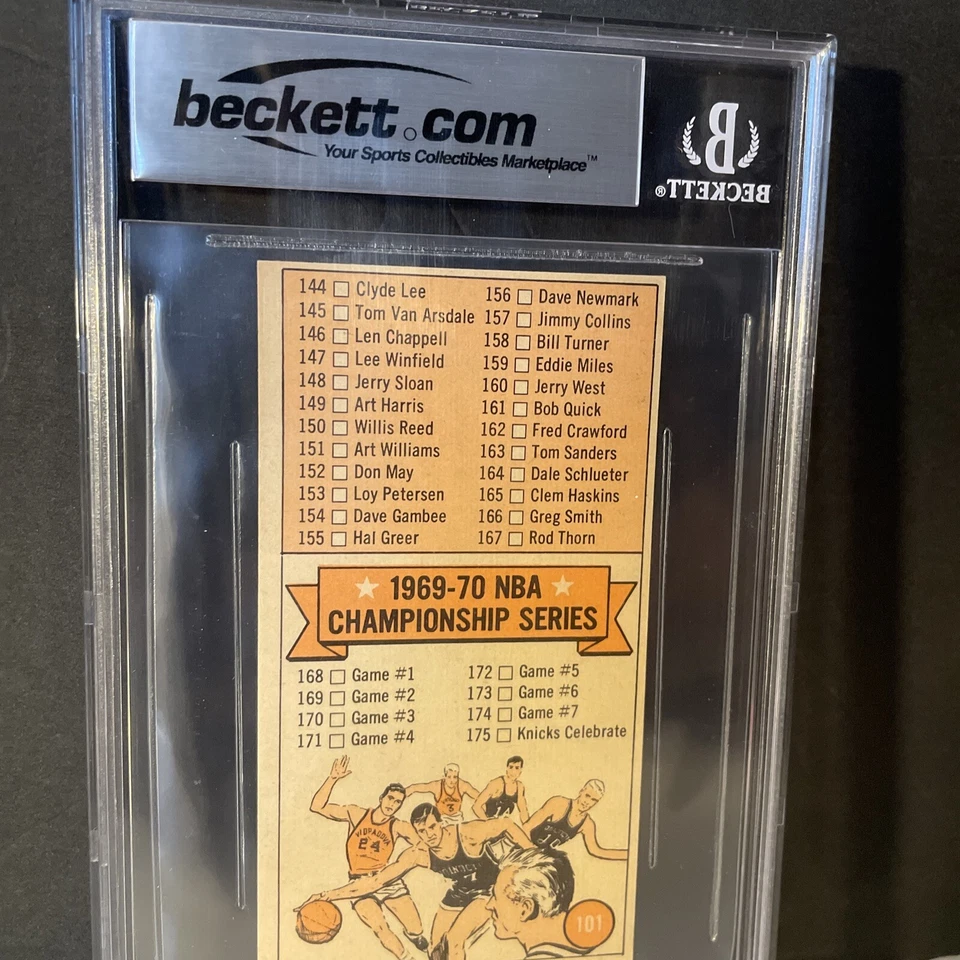 1970-71 Topps Basketball #101A Checklist 2 1970-71 In Black BGS 5 EX - Image 2 of 4