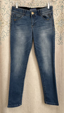 Democracy Women's "Ab" Solution Medium Blue Denim Stretch Jeans Size 4 29"x26" 