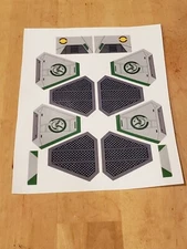 Custom Yoda ETA-2 Green Sticker Sheet fits  Star Wars 75281 75135  9494 7661