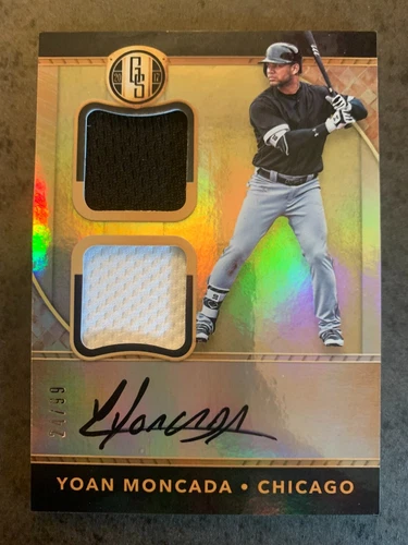 2017 Panini Gold Standard YOAN MONCADA Auto Rookie Autograph Dual Patch /99