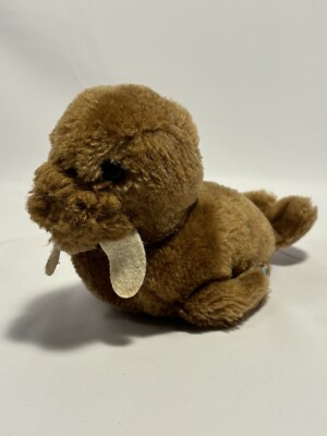 Dakin Walrus Beanbag Plush Vintage 1979 Stuffed Animal Sea Cow Toy 7'' Korea