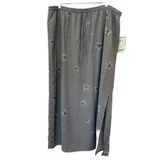 NWT Vintage BICE Sag Harbor Skirt Womens Size XL Floral Slit Maxi Lined 90s Y2K