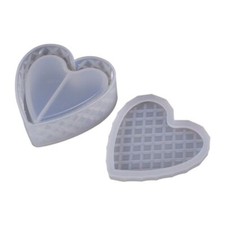 Heart-shape Cut Section Mold Epoxy Resin Storage Box Mold for Case Silicone