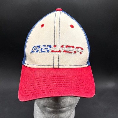 Bauer Hat New Era 39THIRTY Men's Small/Medium Red White Blue Logo