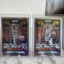 Panini WNBA Prizm Groovy Kiki Iriafen Rookie #15 & A'ja Wilson #1 Lot