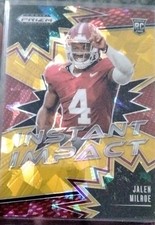 2025 Panini Prizm Draft Picks - Instant Impact Jalen Milroe IIJME Gold Ice Prizm
