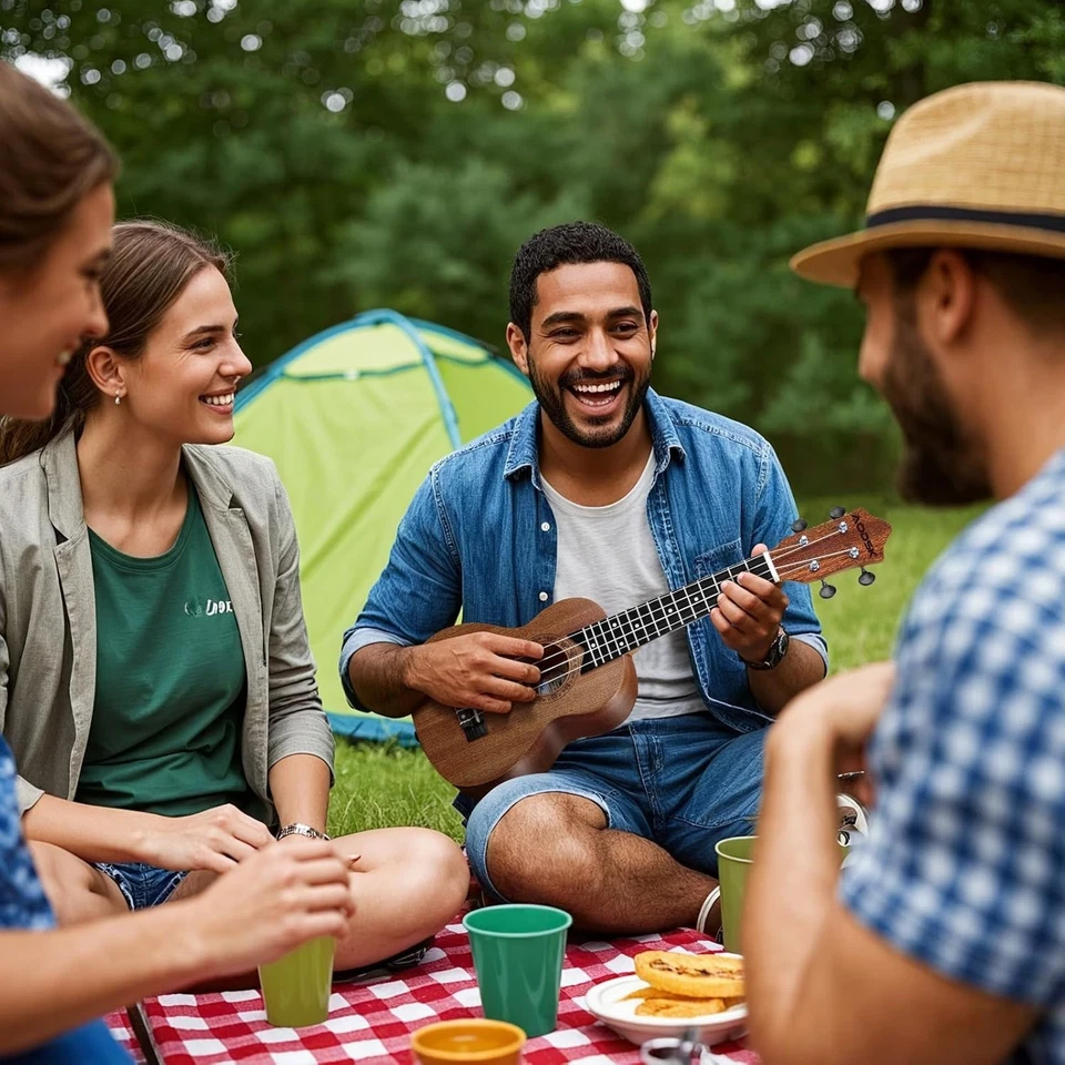 Ukelele soprano madera 21 pulgadas kit para principiantes con correa de bolsa de concierto afinador selecciones Foto 4 de 4