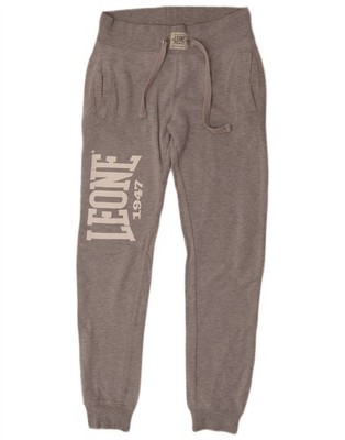 Leone Mens Graphic Tracksuit Trousers Joggers Small  Grey Flecked BZ18