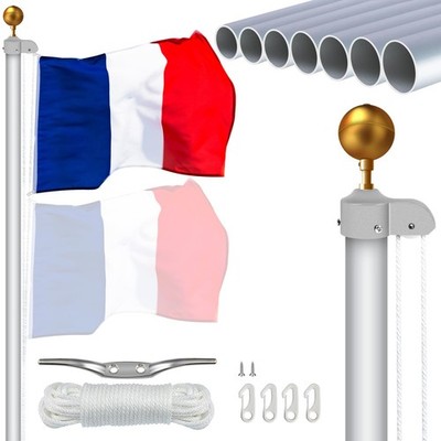 Fahnenmast, 6 m Silber