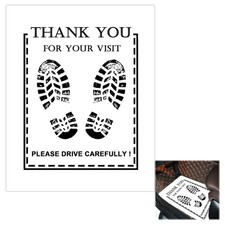 White Car Paper Floor Mats 12Pcs Temporary Cars Floor Protector Vehicles Disp...