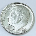 1962 D Roosevelt Dime 90% Silver 10c US Coin, AU ABOUT UNCIRCULATED  #6987