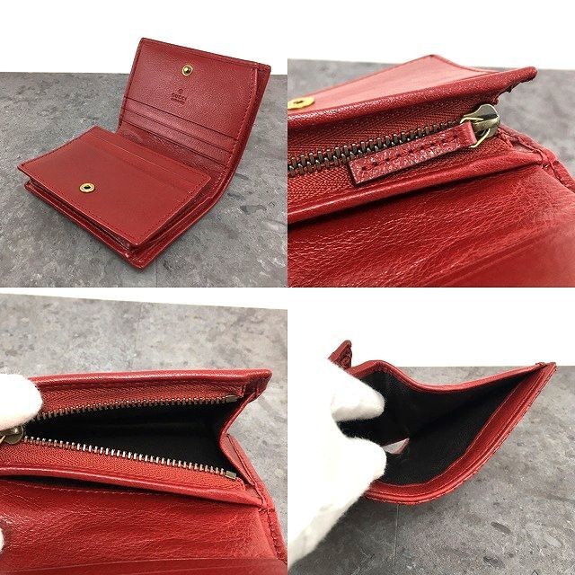Gucci 466492 Python Red Bifold Wall Key Holder Us… - image 9