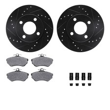 For Audi 80 Quattro 88-92 Drilled Slotted Front Brake Kit W Semi-metalic Pads