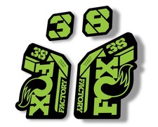 Fox 38 2021 Factory Forks Suspension Decals Sticker Set Adhesive Green