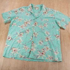PARADISE FOUND floral hawaiian camp shirt XL magnum p.i. vtg 80s 90s usa made