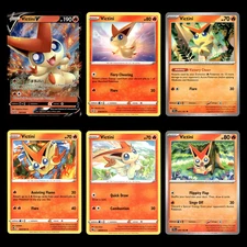6x Victini V Lot 21 Sword Shield Battle Styles Pokemon Cards Collection Set TCG