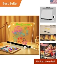 Illuminated 12-Color Acrylic Drawing Board - Perfect for Home & Office 12"x8.5"