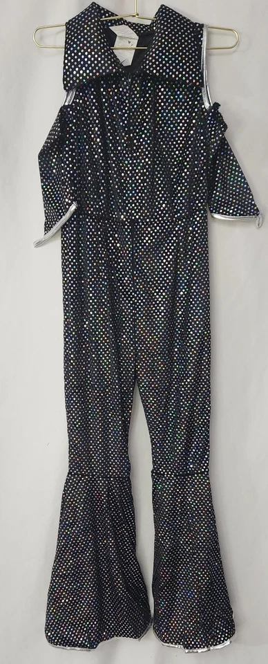 Niñas Discoteca Halloween Disfraz Brillante Mono Guantes Talla Niño LG 10-12 Rubíes Foto 2 de 4