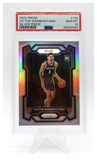 2023-24 Panini Prizm Victor Wembanyama #136 Silver Prizm RC PSA GEM MT 10