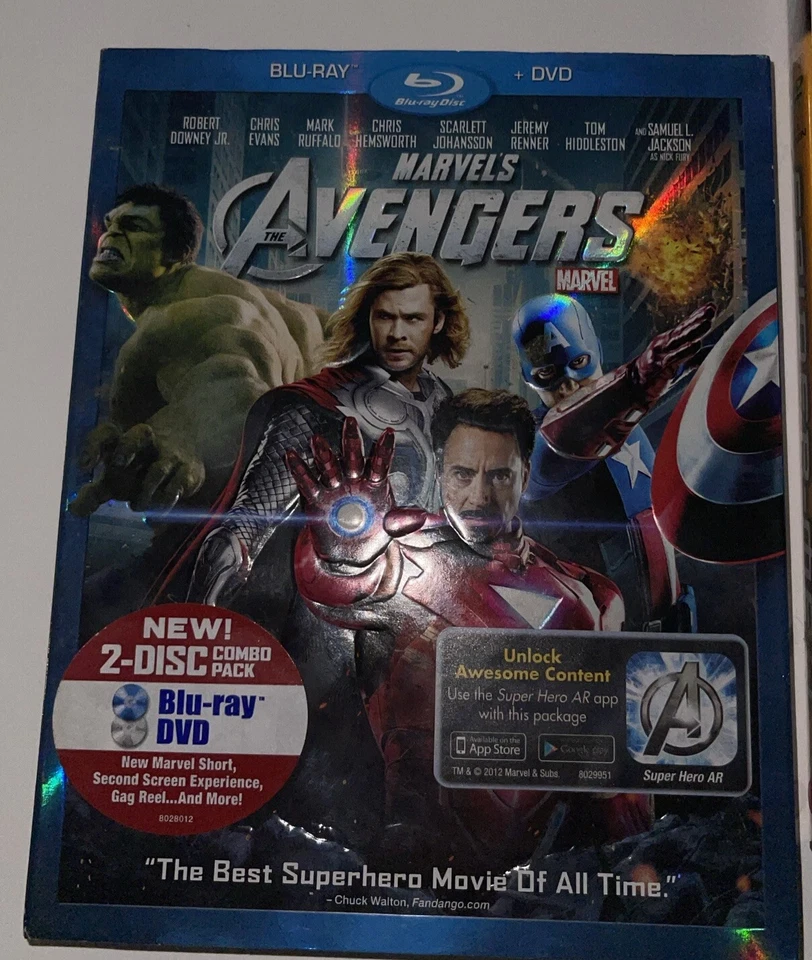 Marvel Movie Lot Iron Man Blu-ray Avengers Blu-ray DVD Spider-Man Set 3 Films - Image 3 of 4