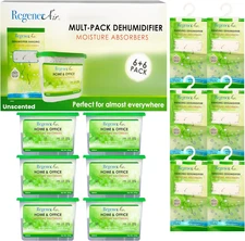 Regenerair Moisture Absorber Dehumidifier Purifier Unscented 12 Multipack for...