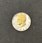 DANBURY MINT - 1989-D KENNEDY HALF DOLLAR- GOLD AND SILVER PLATED-BEAUTIFUL COIN