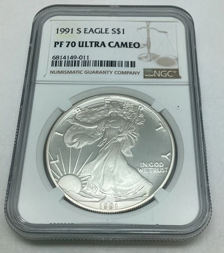 1991 S American Silver Eagle NGC PF 70 Ultra Cameo