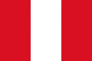 Peru Flag Self Adhesive Vinyl Sticker