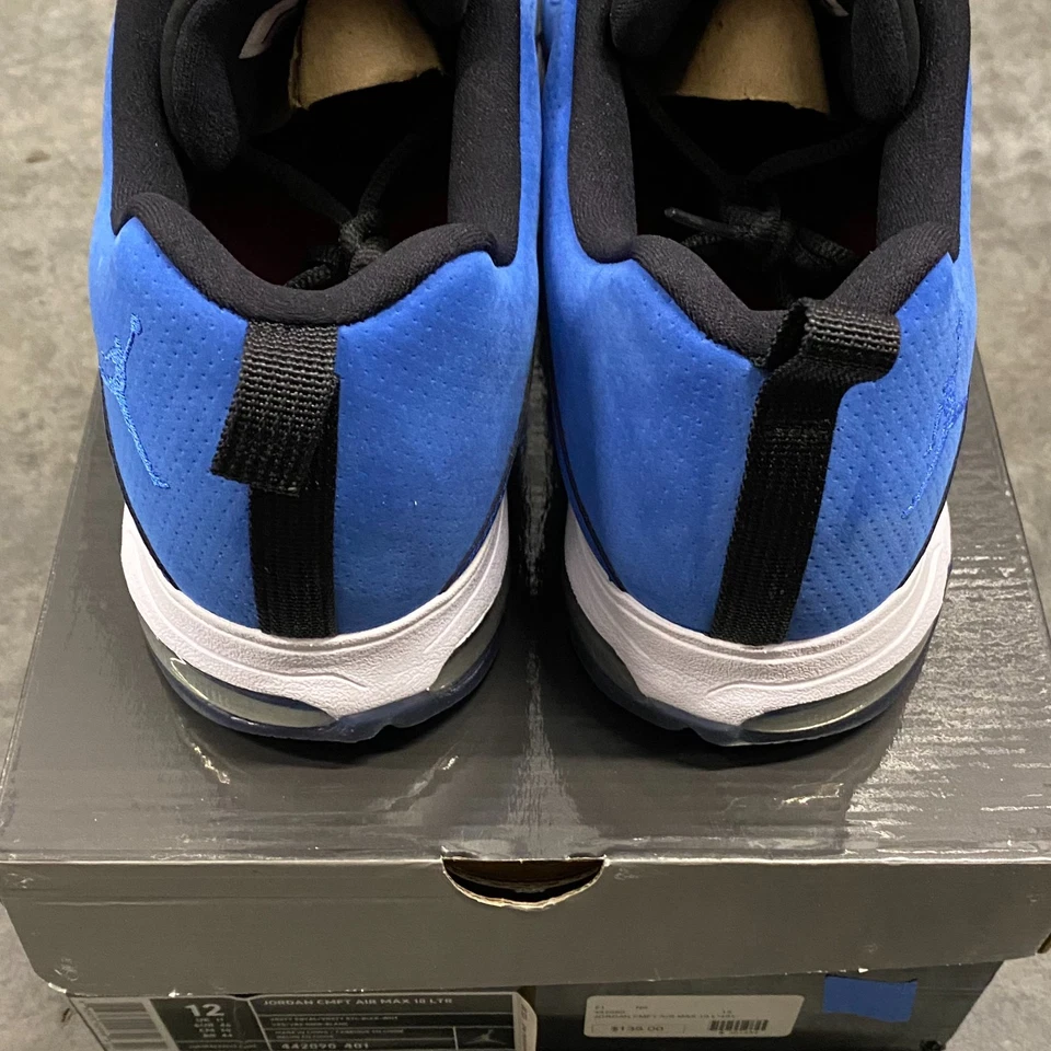 Talla 12 - Jordan Comfort Air Max 10 LTR Varsity Royal Negro Blanco 442090-401 Nuevo Foto 4 de 4