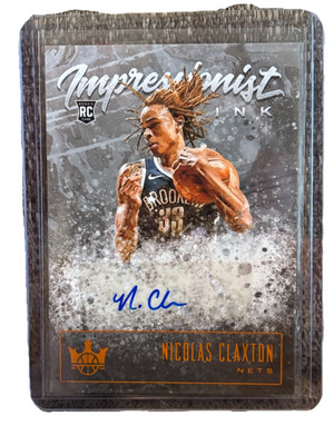 2019 Panini Court Kings Impressionist Ink JADE # /25 Nicolas Claxton Rookie Auto