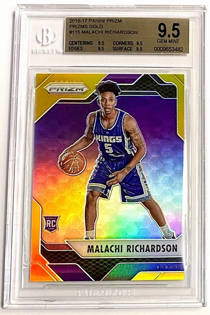 2016-17 Prizm Malachi Richardson #115 Gold Prizm RC 09/10 BGS 9.5 True Gem
