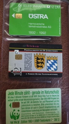 57 Telefonkarten Sammlung Neu Konvolut im Ledermäppchen Vintage 90er - Bild 1 von 4