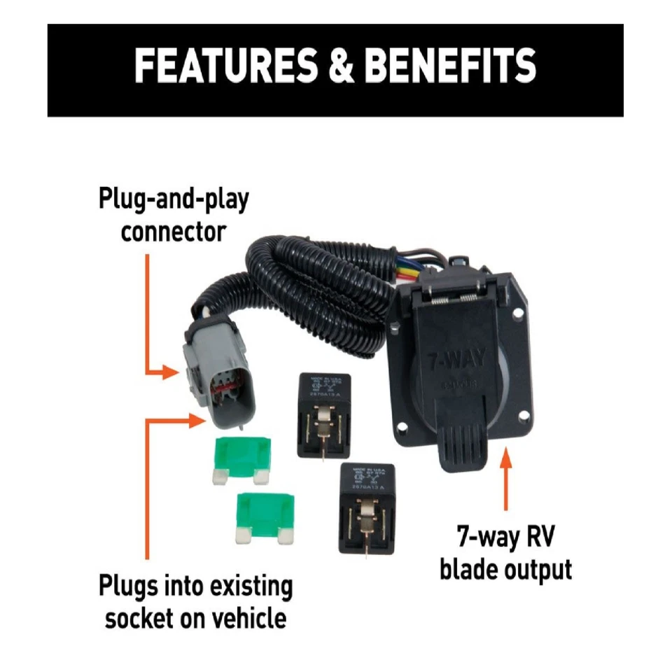 Conector de cableado personalizado Curt 55243 para Ford F250 / F350 / F450 / F550 Super Duty Foto 2 de 4