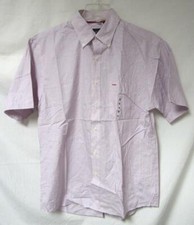 Van Heusen Men's Size Medium Striped Short Sleeve Button-Down Shirt C1 2639