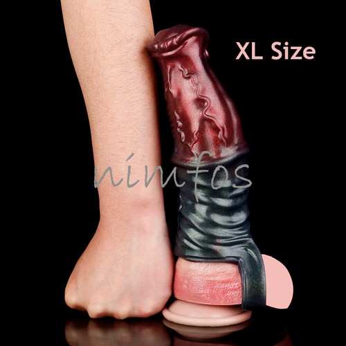 Penis Sheath Male Bigger Sleeve Girth Reusable Condom Extender-Enlarger-Enhancer - Picture 5 of 32