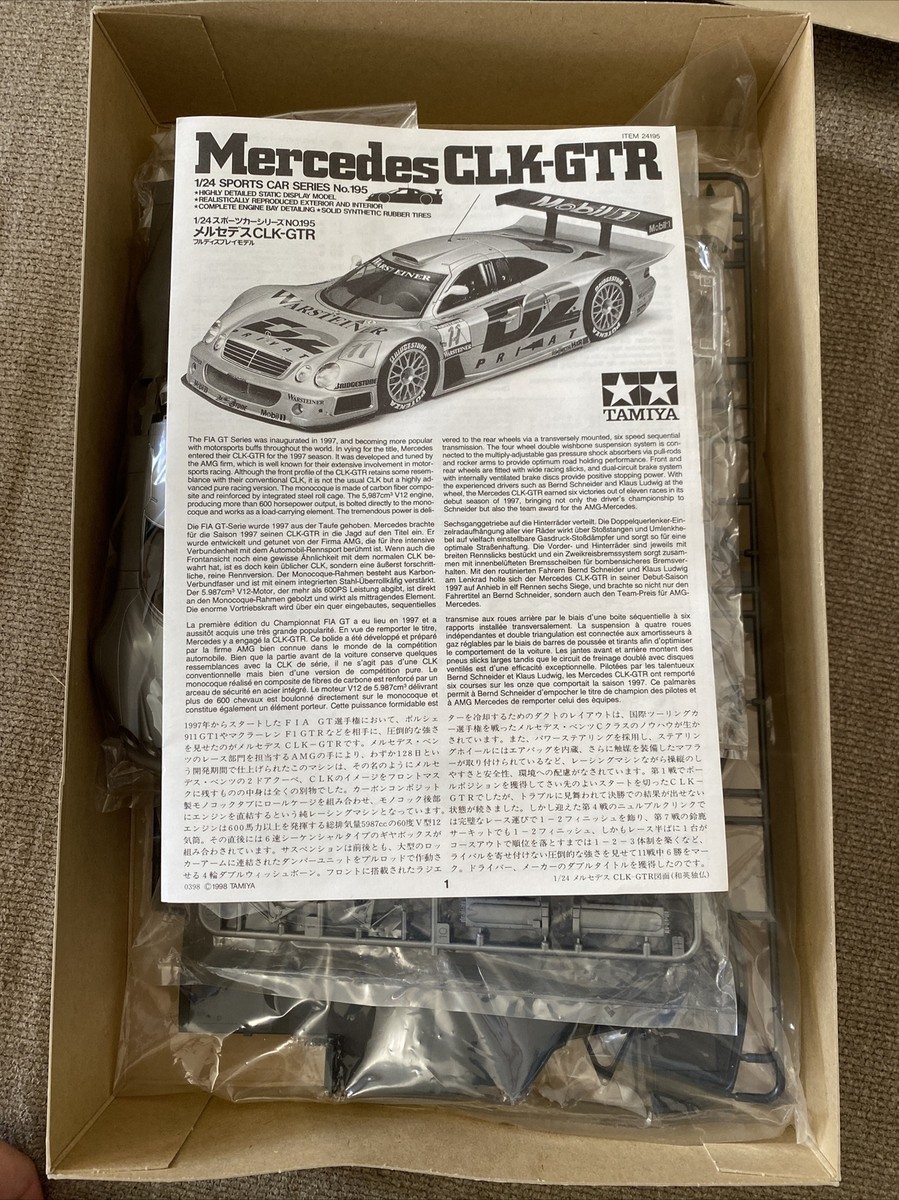 Tamiya Mercedes Benz CLK-GTR 1/24 Sports Car Series No. 195 Tamiya Mercedes Benz CLK-GTR 1/24 Sports Car Series No. 195