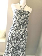 New Ann Taylor Floral Silk Dress with lining Size 4 Strapless Brown Ivory