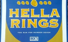 2019 Golden State Warriors NBA Finals Hella Rings Fan Cheer Card Curry Dick's