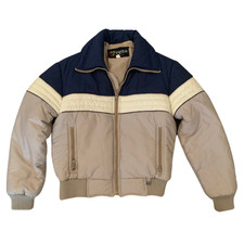 Tri-color Retro Puffer Coat