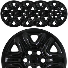 Set 4 Fit 2022-2026 Toyota Tundra Sr 18 Black Wheel Skins Hub Caps Rim Covers