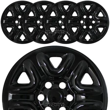 Set 4 fit 2022-2025 Toyota Tundra SR 18" Black Wheel Skins Hub Caps Rim Covers