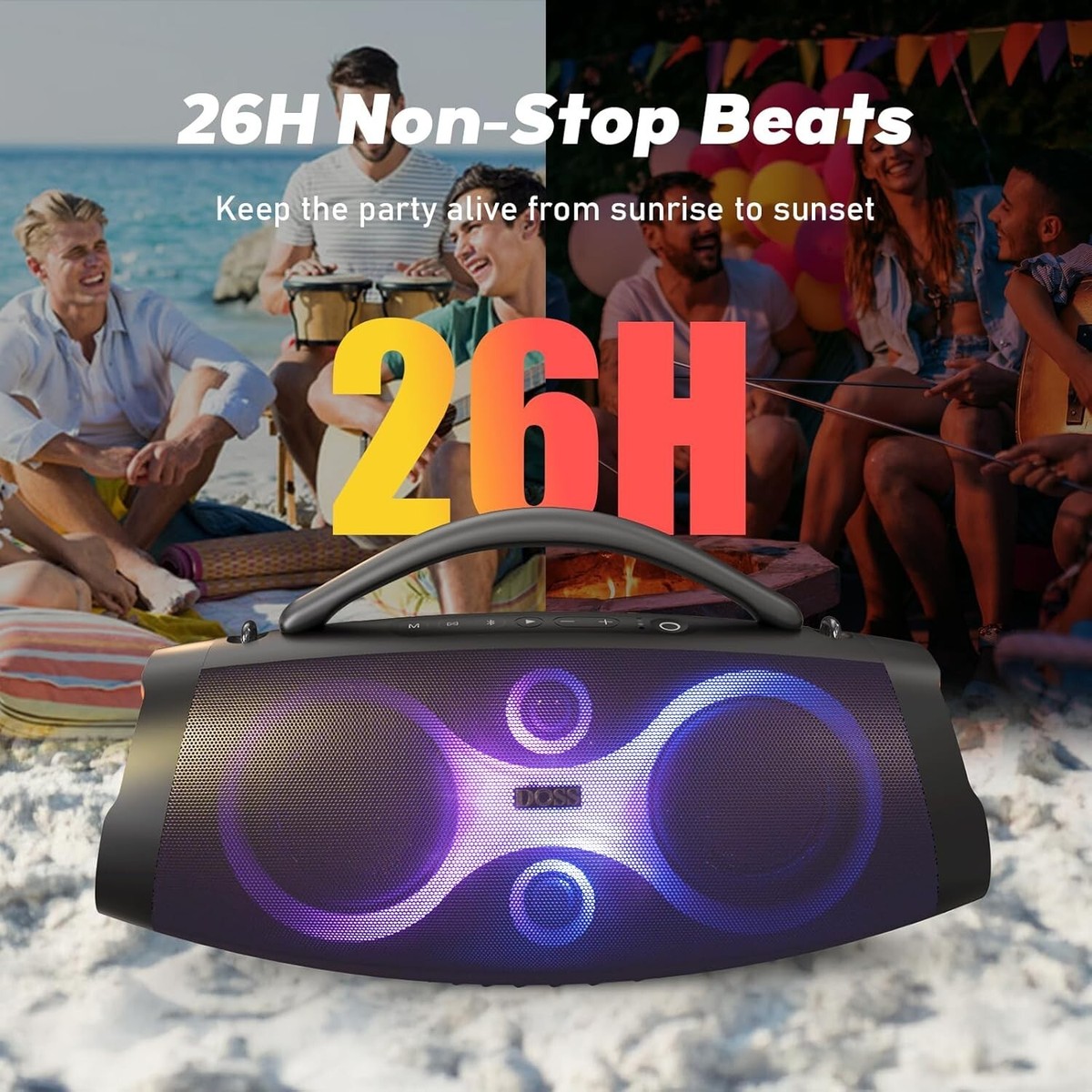 DOSS Extreme Boom Pro D200 Bluetooth Speaker Wireless 120W
