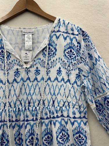 Tommy Bahama Women's XS Beach Resort Dress Blue White NWT - Picture 3 of 10