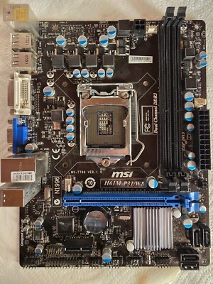MO-881 激安 マザーボード msi H61M-P31/W8 LGA1155 BIOS立ち上がり確認済み ジャンク MSI H61M-P31&frasl;W8 Motherboard Specification USA (USED)