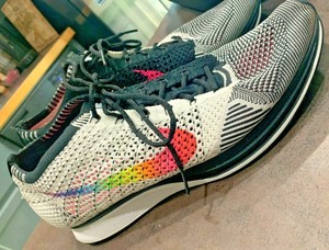 nike flyknit racer off white