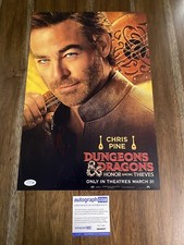 Chris Pine ‘Dungeons And Dragons’ Signed Autograph 12x18 Photo ACOA
