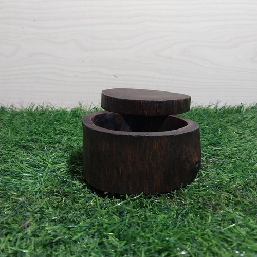 Scatola in legno forma cilindrica in legno di teak portagioie regalo da collezione - Foto 10 di 12